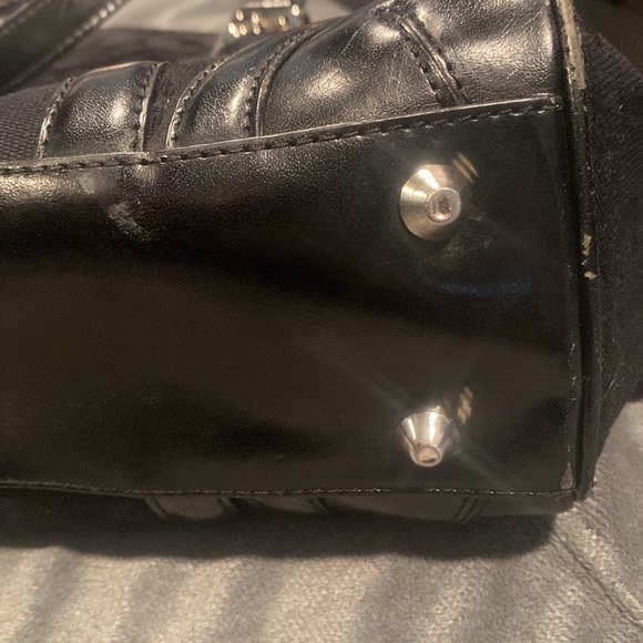 Etienne Aigner Leather & Monogram Hobo Handbag - Picture 5 of 7